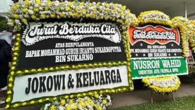 Jokowi Kirim Karangan Bunga ke Kediaman Guruh Soekarnoputra