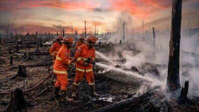 Karhutla 20 Hektare di Inhil Padam, Tim Gabungan Lakukan Pendinginan Intensif