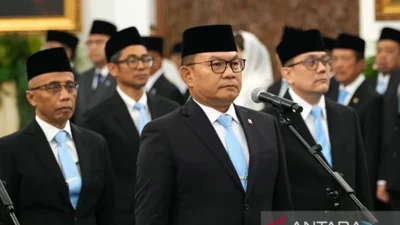 Prabowo Subianto Resmi Lantik Dudung Abdurachman sebagai Menko Polkam
